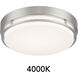 EnviroLite LED 10 inch Brushed Nickel Flush Mount Ceiling Light